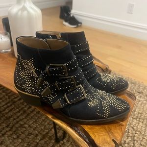 Chloe navy boots/ booties